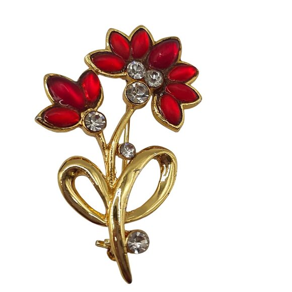 Retro Statement Jewelry Brooch Floral Bugs Whimsical Nature Cottage Core Pins - Picture 4 of 14